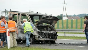 Wypadek na autostradzie, fot. Piotr Pędziszewski