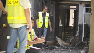 12 osób, w tym pięcioro dzieci, zostało rannych po wybuchu butli z gazem w warsztacie/fot. M. Zimny