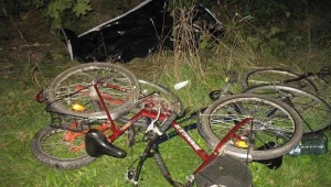 Miejce wypadku na trasie Sejny-Suwałki /fot.  KWP Białystok