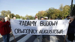 Protest mieszkańców domagających się budowy obwodnicy /fot. Artur Reszko