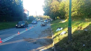 44-letniej motocyklistki nie udało się uratować /fot. materiały policji