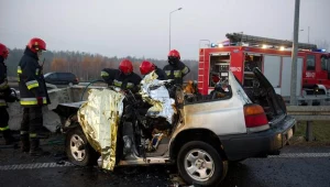 Do wypadku doszło na zjeździe z autostrady A2 na węźle Emilia, fot. Grzegorz Michałowski