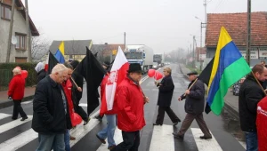 Protest na DK nr 46 w miejscowości Sosnówka/fot. Krzysztof Świderski
