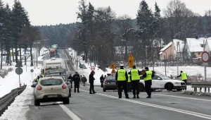 Do wypadku doszło na trasie krajowej nr 92 w rejonie miejscowości Stok/fot. Lech Muszyński