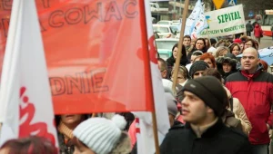 Protest pracowników szpitala w Kościerzynie