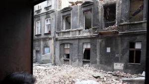 Zawalona kamienica przy ul. Kołłątaja w Sosnowcu. Fot. Andrzej Grygiel