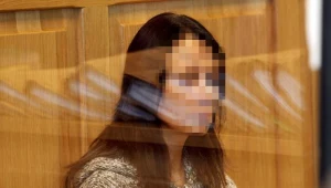 Oskarżona Beata Ch. podczas rozpoczęcia procesu /fot. Andrzej Grygiel