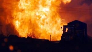 Eksplozja gazu w Jankowie Przygodzkim w Wielkopolsce/fot. Marek Radziszewski