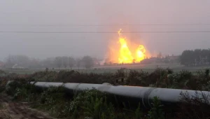 Pożar po wybuchu gazu z budowanej magistrali w Jankowie Przygodzkim

/ fot. Tomasz Wojtasik