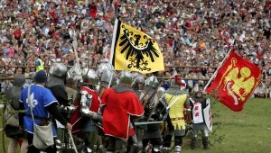 Inscenizacja bitwy pod Grunwaldem.