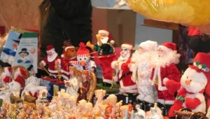 Mikołajkowe dekorowanie choinek przy ratuszu