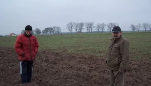 Tak wygląda pole Krzysztofa Ciążyńskiego (na zdjęciu z synem Remigiuszem) / fot. A. Majszak