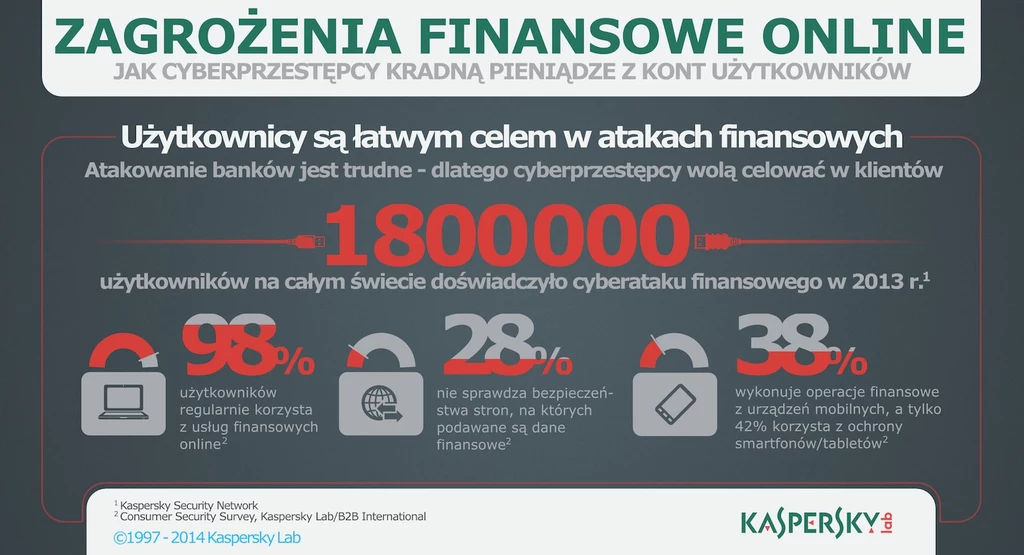 Zagrożenia finansowe online - infografika.