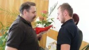 Krzysztof ze swoim wybawcą