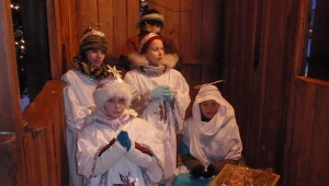 Żywa szopka ze Świętą Rodziną była szczególną ozdobą wigilii na niżańskich plantach