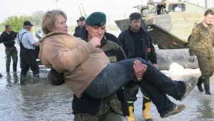 Ewakuacja w gminie Wilków/fot. M. Trembecki