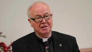 Wielki Mistrz Zakonu Krzyżackiego bp Bruno Platter podczas wizyty / fot. Adrian Starus