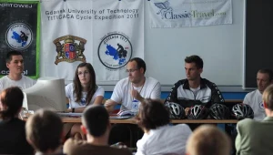 Uczestnicy wyprawy podczas konferencji prasowej / fot. Roman Jocher