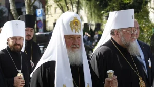 Zwierzchnik rosyjskiej Cerkwi patriarcha Cyryl I (C) /fot. Artur Reszko