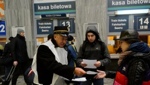 Strajk kolejarzy na Dworcu Głównym w Poznaniu /fot. Jakub Kaczmarczyk