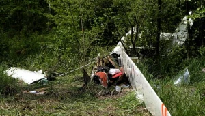 Miejsce wypadku szybowca, fot. Darek Delmanowicz