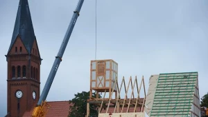  Budowa kościoła ewangelickiego w Skarszewach /fot. Adam Warżawa