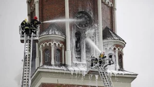 Pożar zabytkowego kościoła Św. Wojciecha w Białymstoku /fot. Artur Reszko