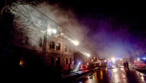  Strażacy podczas akcji gaszenia pożaru, fot. Andrzej Grygiel