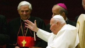 Jan Paweł II i kardynał Ratzinger (przyszły papież Benedykt XVI)