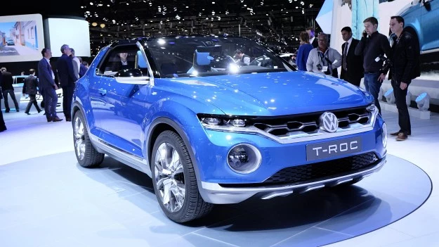 Prototypowy Volkswagen T-Roc na targach w Genewie.