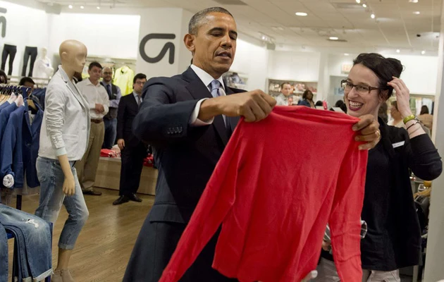 Barack Obama w sklepie GAP Barack Obama w sklepie GAP