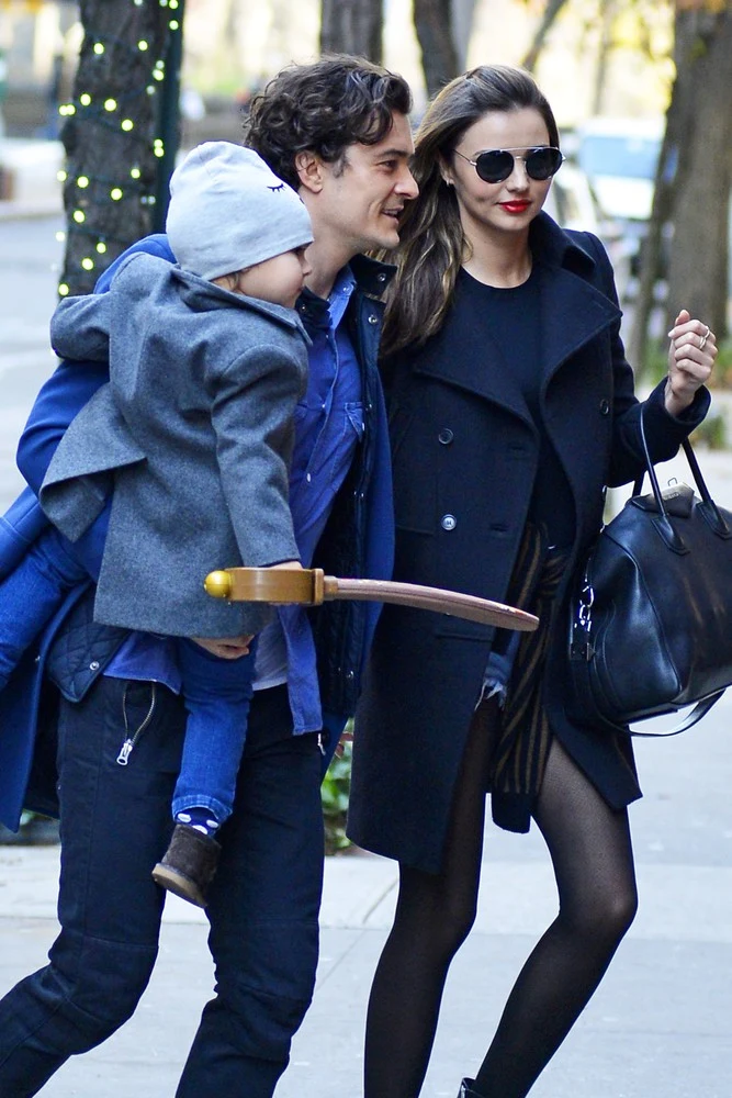 Miranda Kerr i Orlando Bloom z synkiem