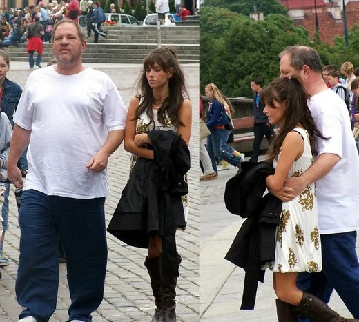 Weronika Rosati przyjaźni się z wieloma producentami filmowymi - na zdjęciu z Harveyem Weinsteinem 