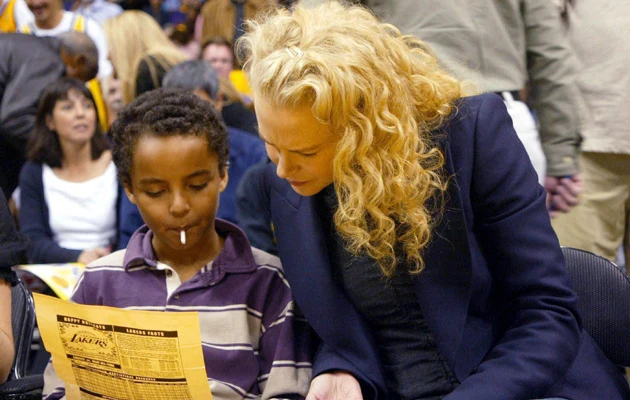 Nicole Kiman z synem Connorem, 2004 rok