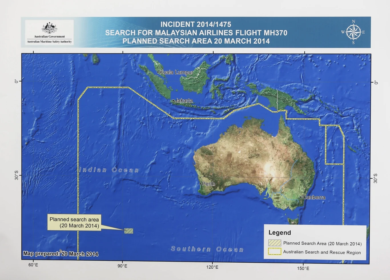 Perth Mapa Malezja: Chiński satelita wykrył obiekty mogące być szczątkami boeinga ...