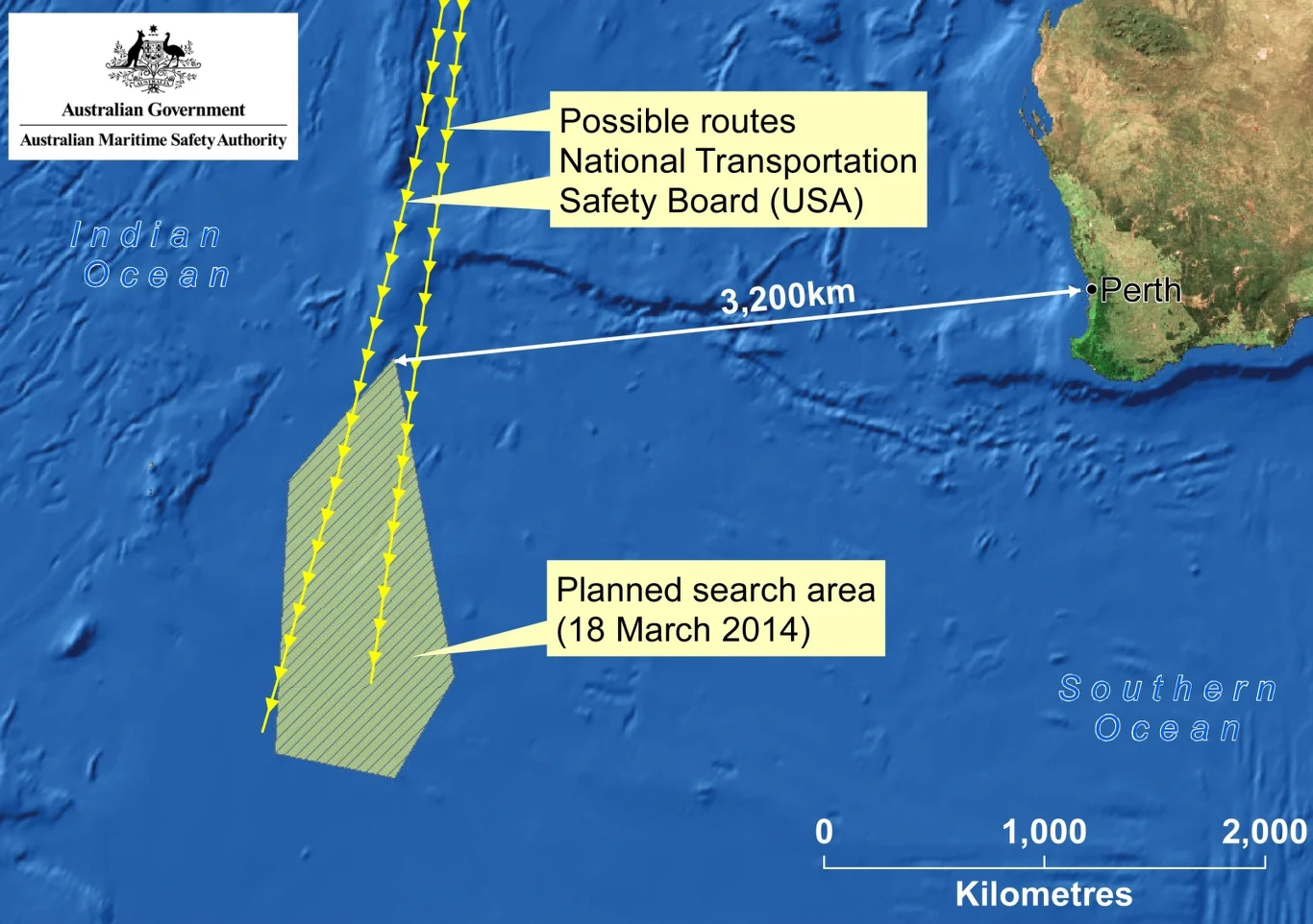 Perth Mapa Malezja: Chiński satelita wykrył obiekty mogące być szczątkami boeinga ...