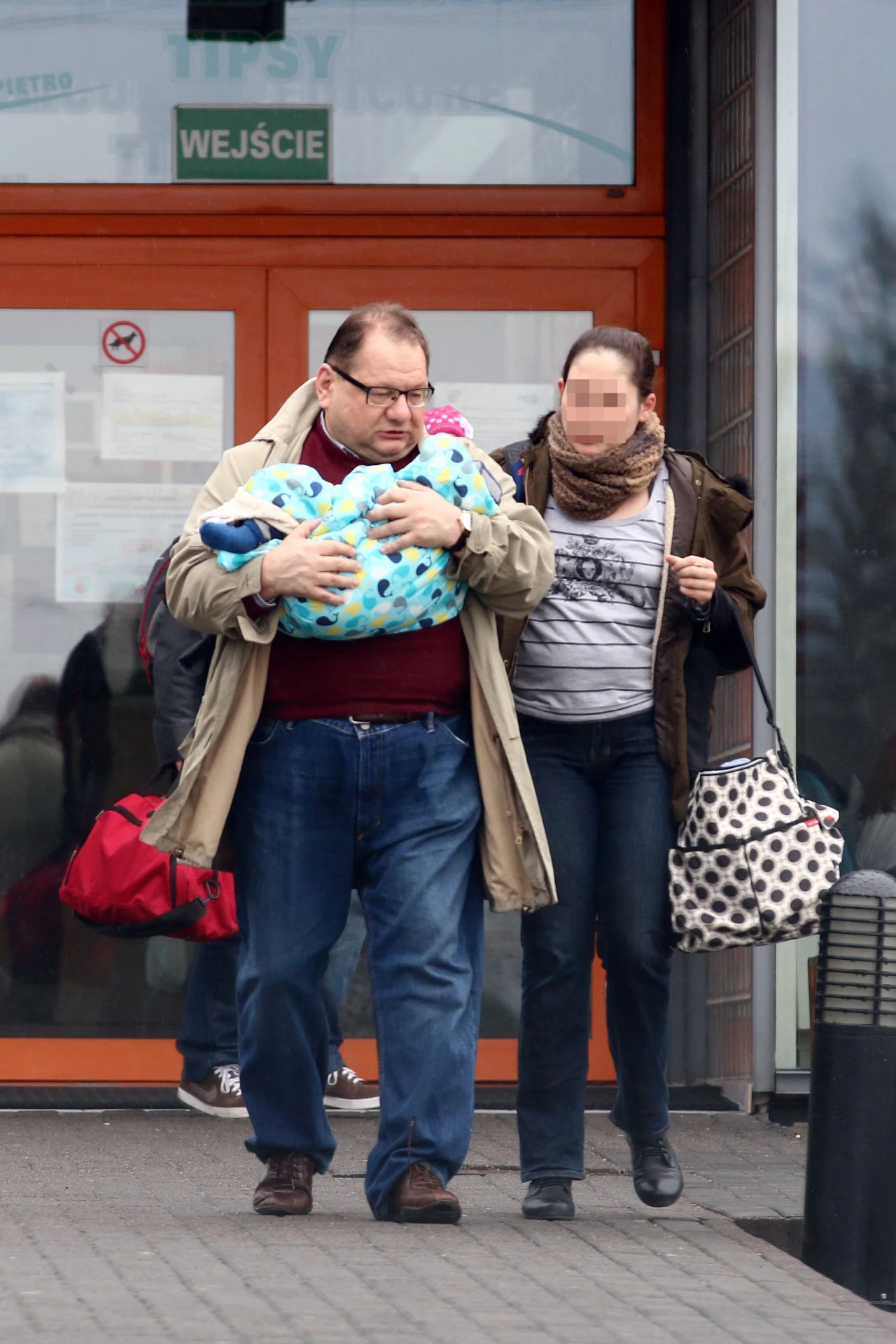 Ryszard Kalisz z partnerką i synem Ryszard Kalisz z partnerką i synem