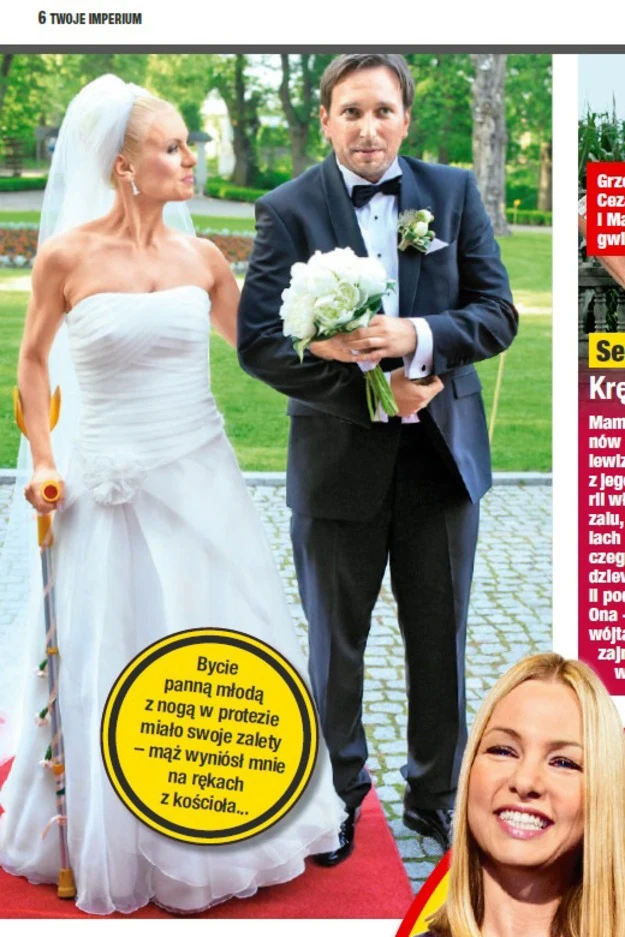 Karolina Nowakowska i Maciej Zwoliński w dniu ślubu Karolina Nowakowska i Maciej Zwoliński w dniu ślubu