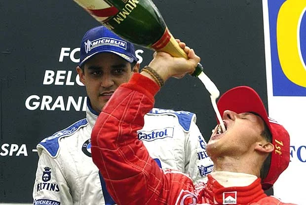 Michael Schumacher na podium