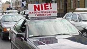 Protest taksówkarzy w Warszawie i Krakowie