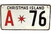 Tablica rejestracyjna z Christmas Island z 1972 roku