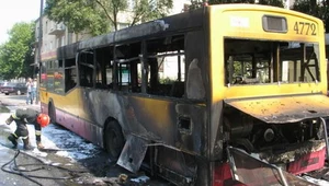 Pożar autobusu w stolicy