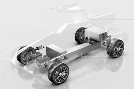 Układ napędowy elektrycznego SLS-a AMG