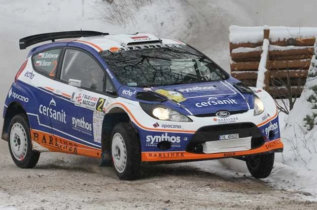 Michał Sołowow  / Maciek Baran (Ford Fiesta S2000)   na trasie rajdu