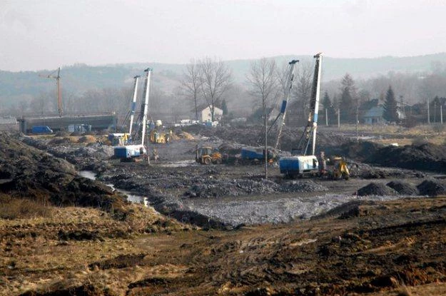 Prace na budowie autostrady A4 zostały wstrzymane / Fot: M. Lasyk