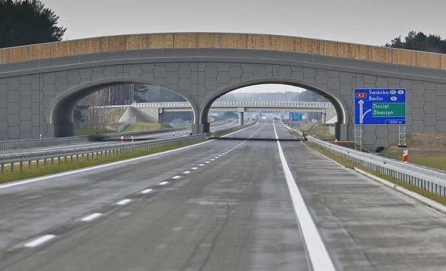 Autostrada A-2 w okolicach miejscowości Trzciel