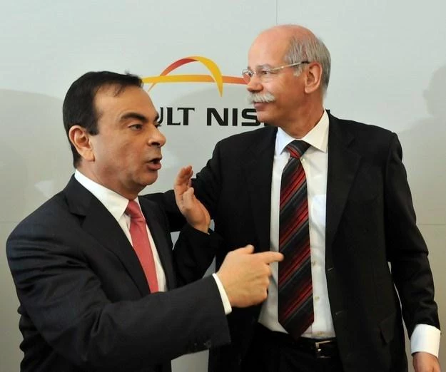 Szef Renault-Nissan Alliance Carlos Ghosn   i  prezes Daimler AG Dieter Zetsche