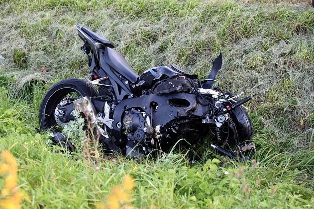 Tyle zostało z motocykla Wałęsy / Fot: Przemysław Szyszka