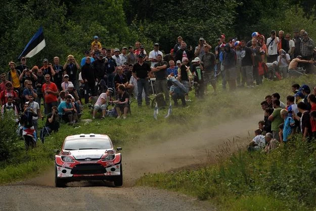 Maciej Oleksowicz (Ford Fiesta S2000)  na trasie Rajdu Finlandii