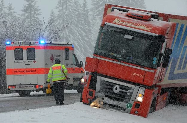 Trudne warunki panują również na niemieckich drogach